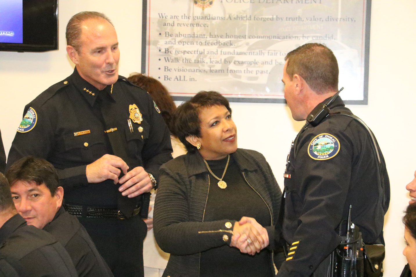 U.S. Attorney General Loretta Lynch Visited City of Doral Police ...