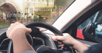 Drivers must keep hands on the wheel at work or school zones