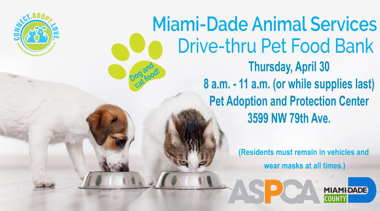 If you have a pet, don't miss the next drivethrough Pet Food Bank in Doral