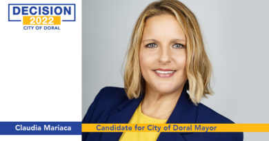 Claudia Mariaca – Candidate for City of Doral Mayor