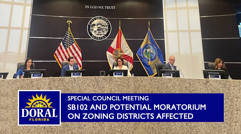 City of Doral Council approves moratorium on Senate Bill 102
