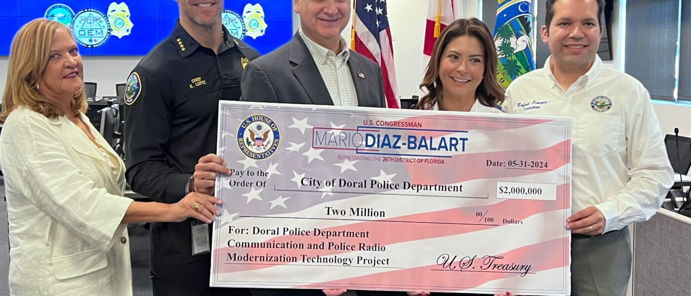 Congressman Mario Diaz-Balart presented $2M for Doral Police