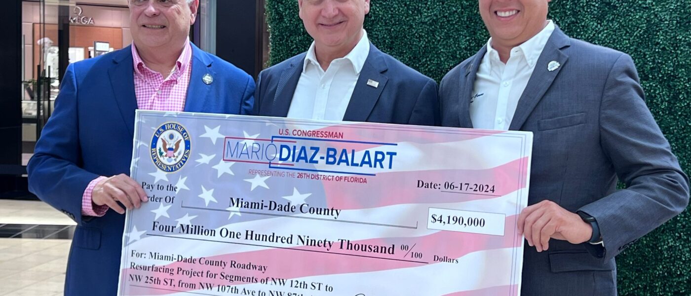 Mario Diaz-Balart secured $4.19M for improving Doral's roadways