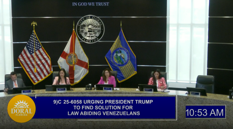 Doral passes resolution about TPS termination for Venezuelans